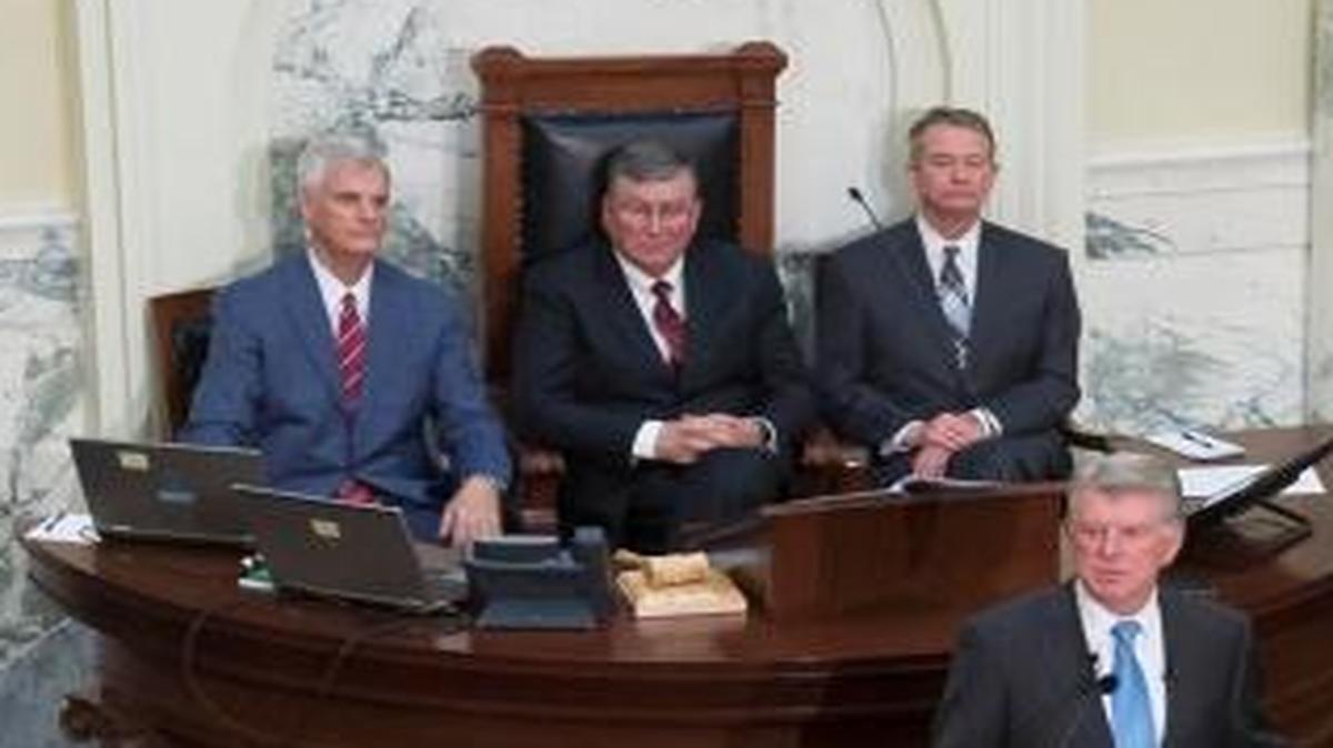 Gov. Butch Otter gives his 2017 State of the State address in January.
