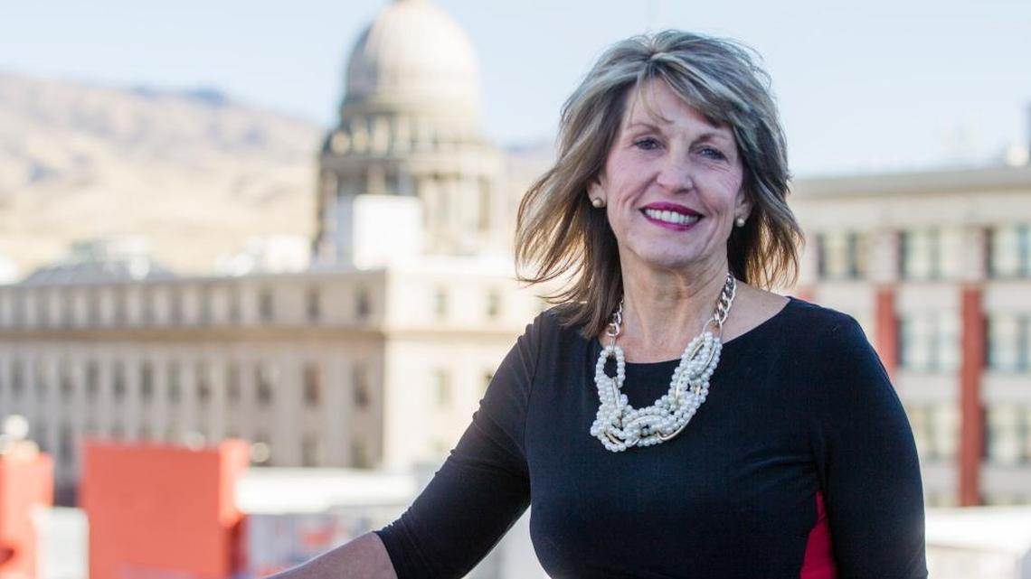 Melinda Smyser, one of Idaho’s four presidential electors, outside the state Capitol in Boise on Nov. 17.