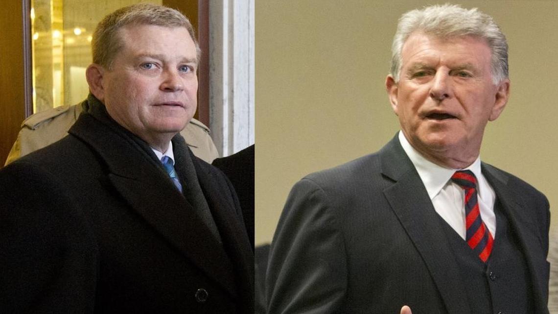 Idaho Attorney General Lawrence Wasden, left, and Gov. Butch Otter, right.