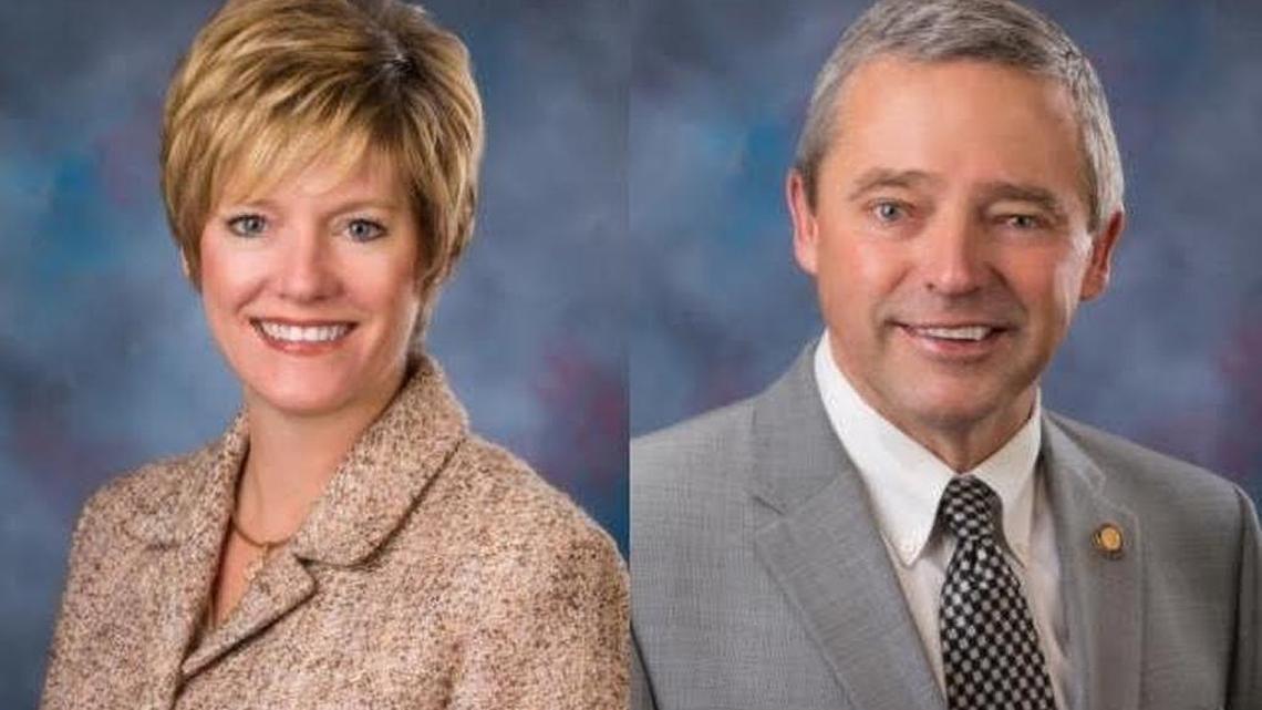 Rep. Christy Perry, left, and Sen. Jim Guthrie