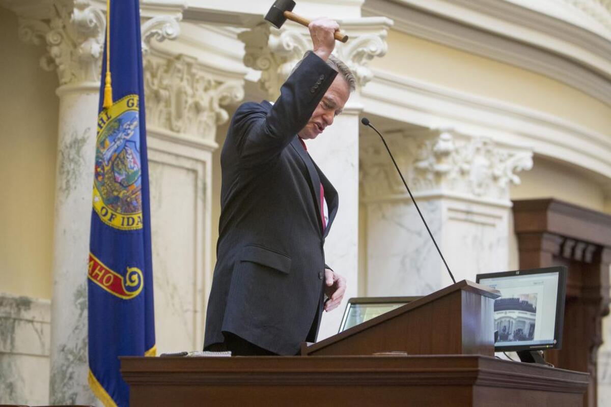 Lt. Gov. Brad Little adjourns the Idaho Senate for the final time, as his career as lieutenant governor comes to a close. Little is running for governor. The Idaho Legislature adjourned late Wednesday afternoon.
