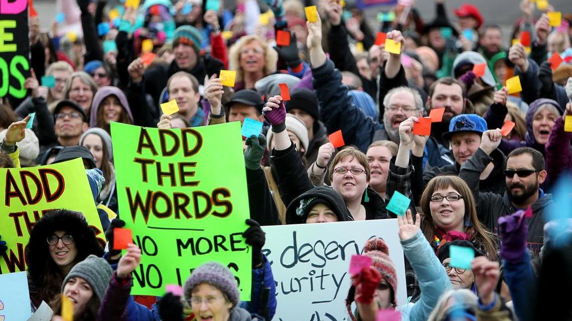 A January 17, 2015 Add the Words rally at the Idaho state Capitol drew thousands of people in support of adding LGBT civil rights protections to state law.