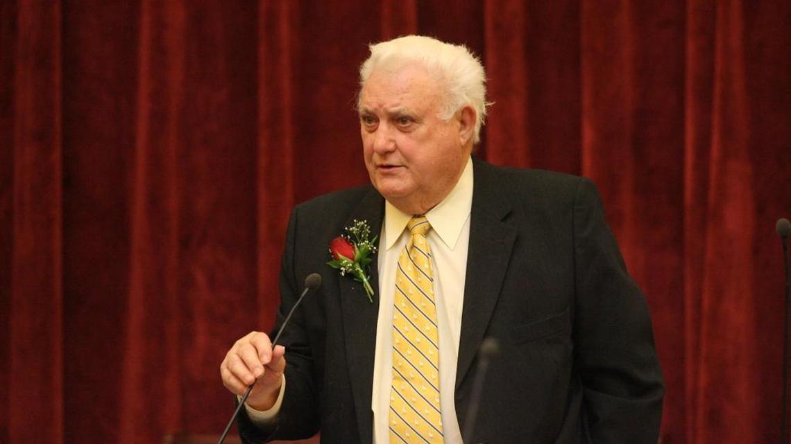 Sen. John Andreason, R-Boise, received a standing ovation after his farewell speech to the Senate on March 29, 2012, his final day in the Idaho Legislature.