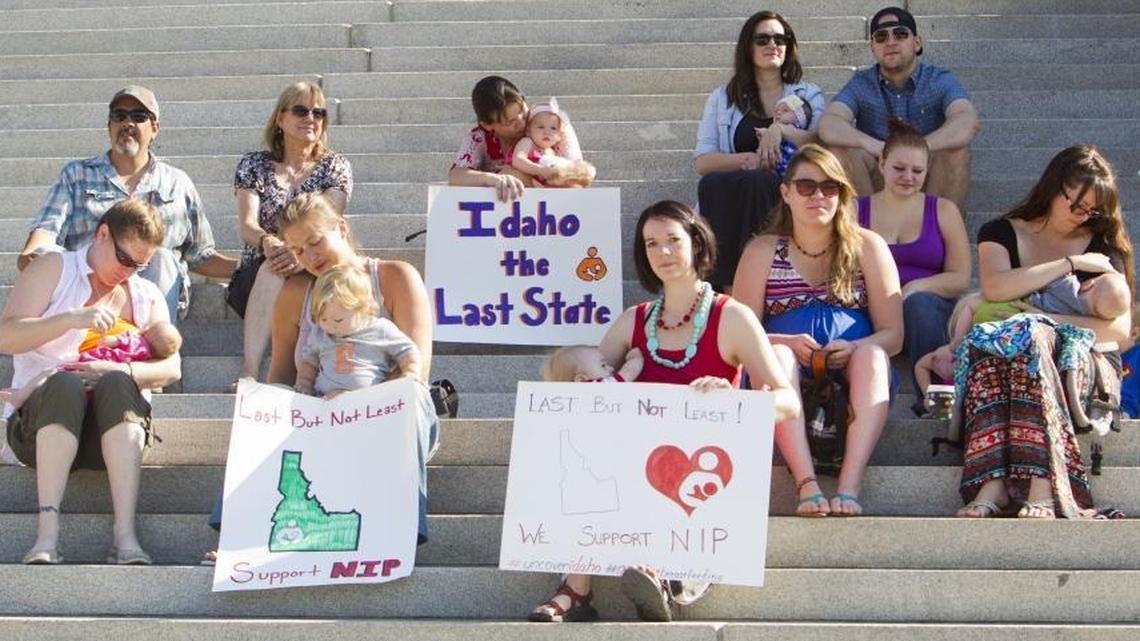 Idaho Moms for NIP (nursing in public) protested on the Capitol in 2015 because Idaho is the last state to protect mothers from being charged with indecency. A bill changing that is headed to Gov. Butch Otter.