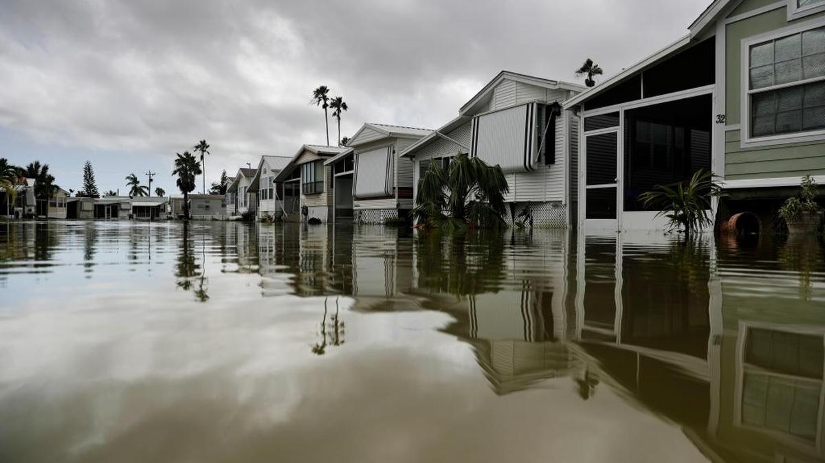 A flooded development after Hurricane Irma in Everglades City, Fla., Monday.