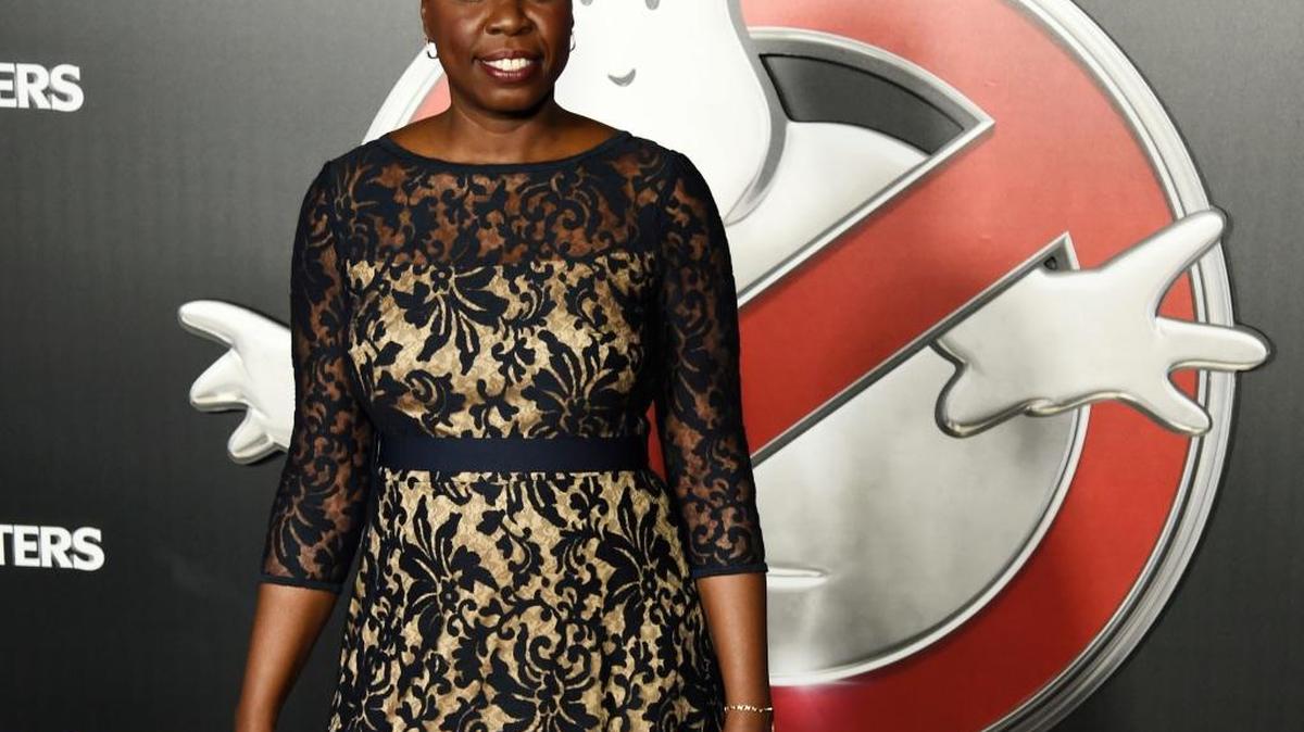 In this Tuesday, April 12, 2016, file photo, Leslie Jones, a cast member in the film “Ghostbusters,” poses backstage during the Sony Pictures Entertainment presentation at CinemaCon 2016, at Caesars Palace in Las Vegas. Jones has abandoned Twitter because of the social media company’s inability to protect its users from online harassment. (AP)