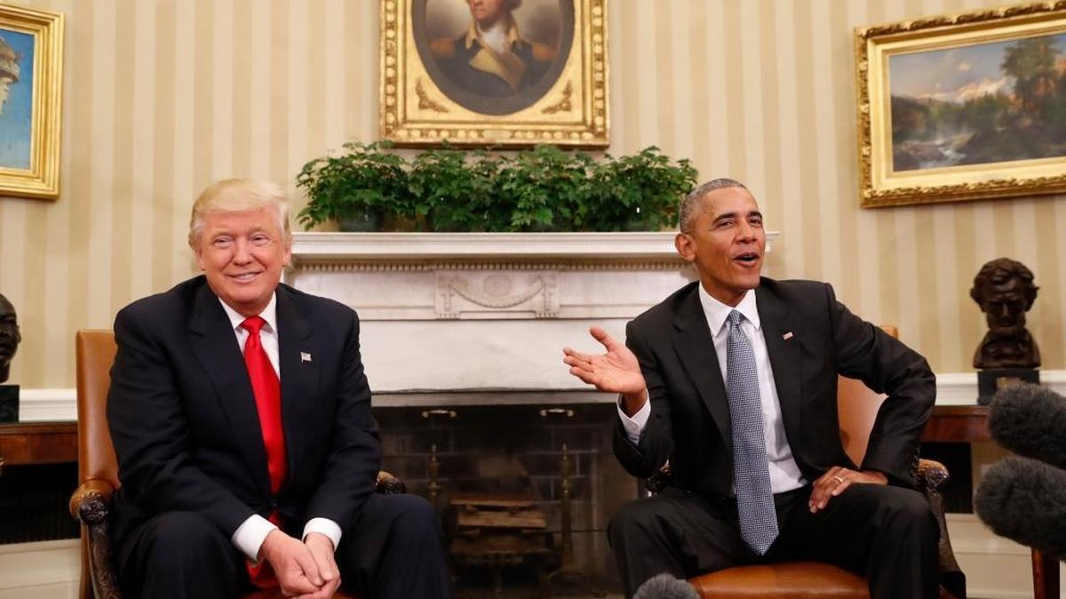 President Barack Obama meets with President-elect Donald Trump in the Oval Office of the White House in Washington, Thursday, Nov. 10, 2016. (AP)