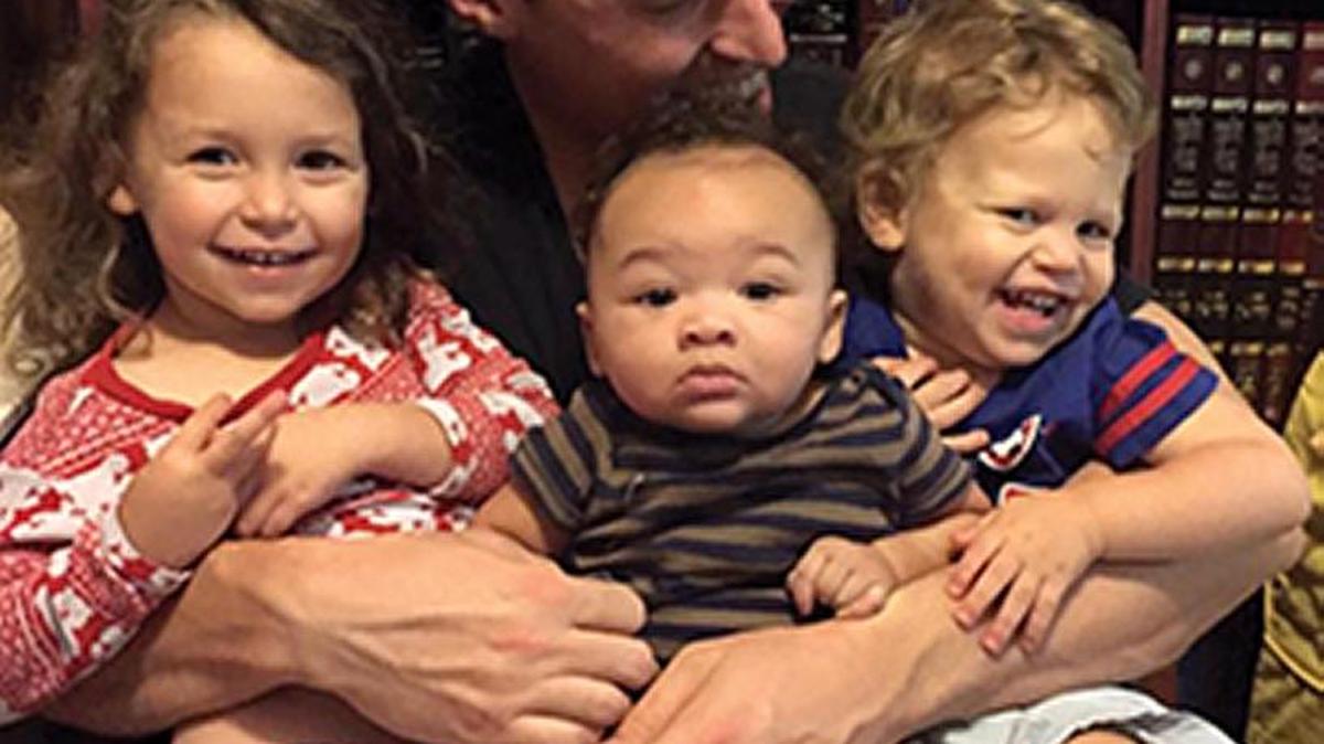 Rabbi Dr. Shmuly Yanklowitz, a Modern Orthodox Jew, is shown with his family.