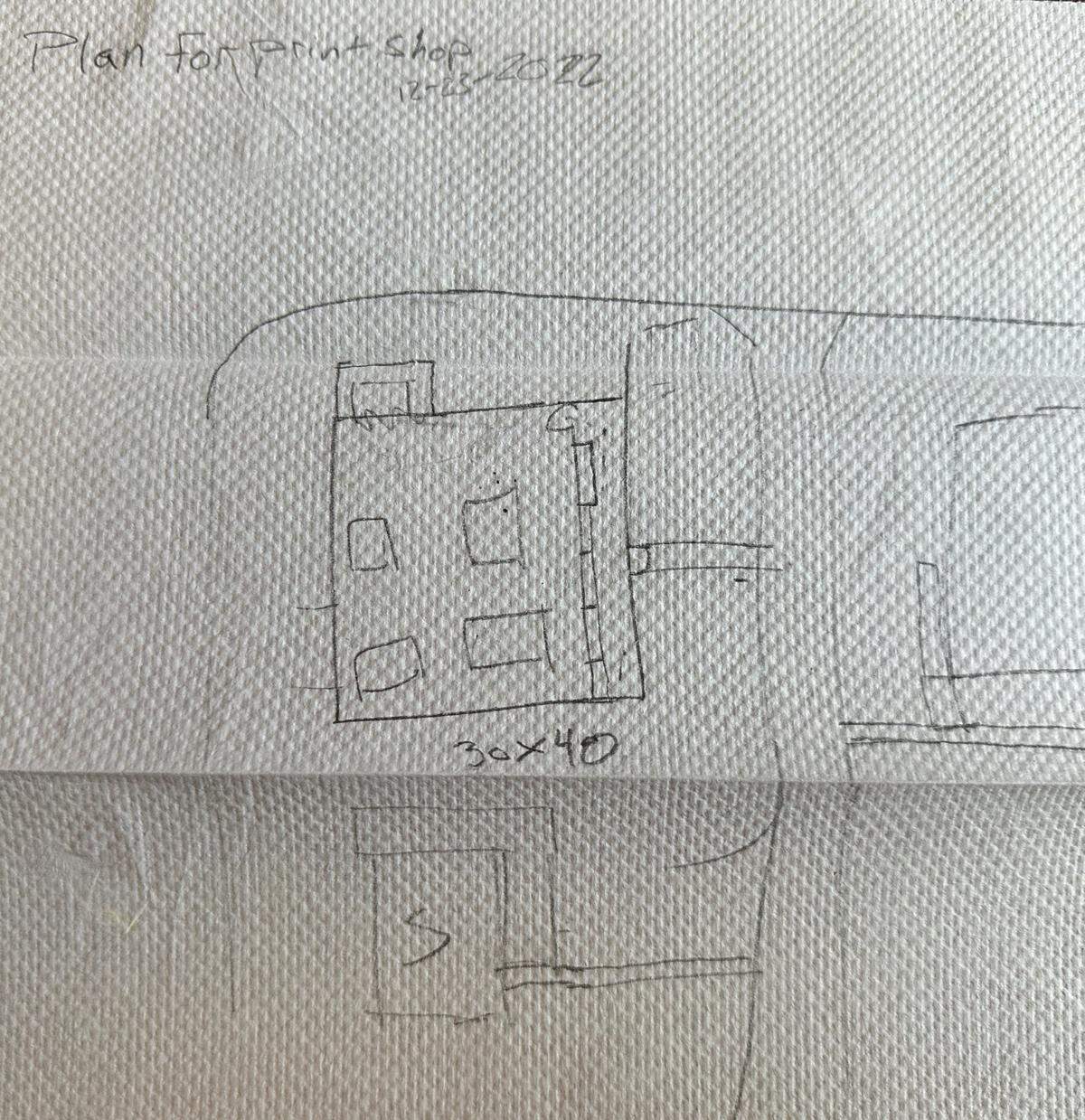 Owyhee County Museum director Eriks Garsvo drew up the plans to a new print shop literally on the back of a napkin last year. Those plans are scheduled to become a reality next summer.