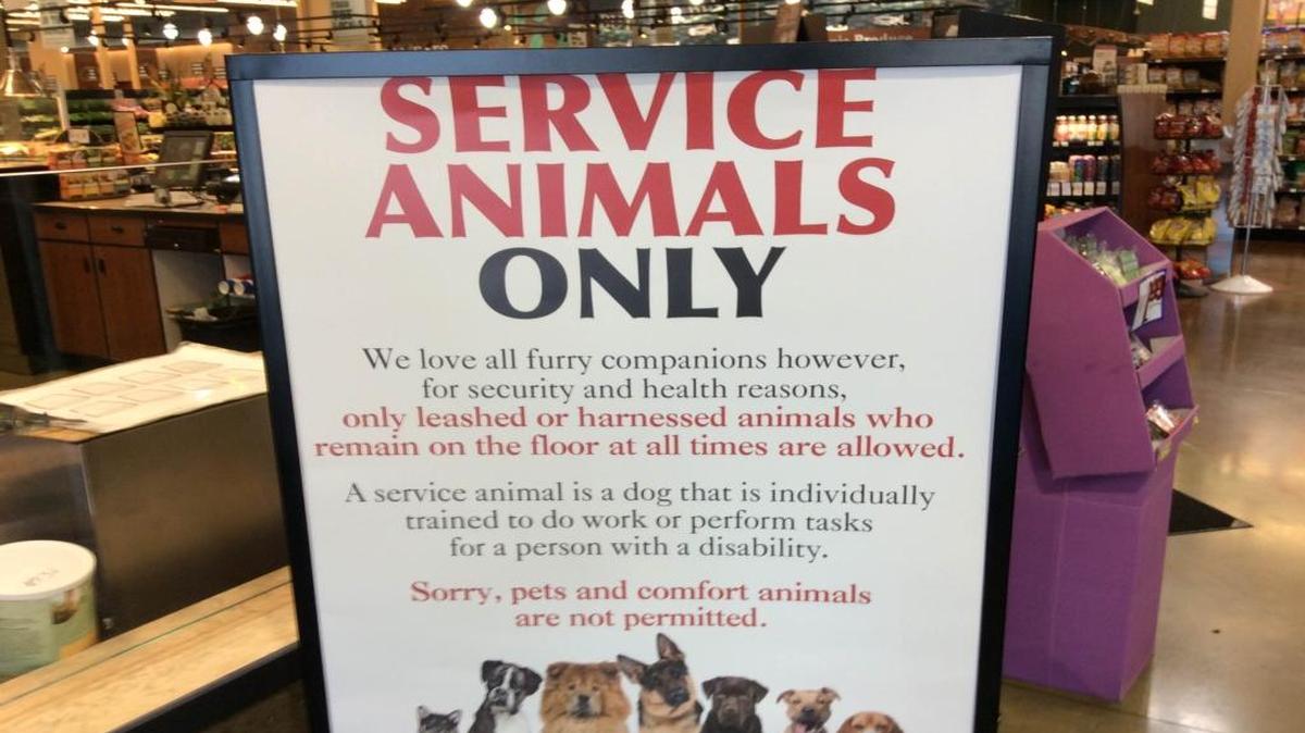 These signs greet customers at Rosauers in Meridian.