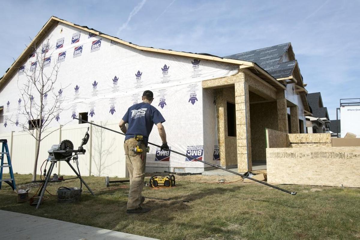 New homes going up in Meridian in 2015.