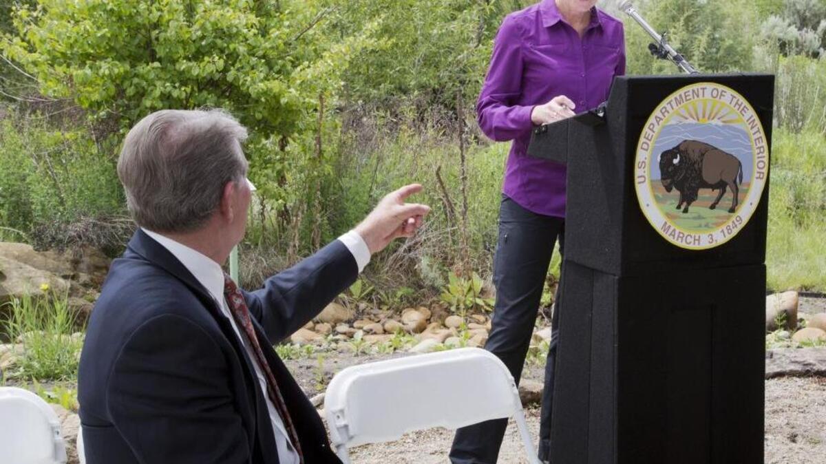 U.S. Secretary of the Interior Sally Jewell and Idaho Gov. Butch Otter made an appearance together in May 2015 to announce a collaborative strategy to deal with intense wildfires. Both Jewell and Otter have the kind of western background that some believe is essential for the next interior secretary.