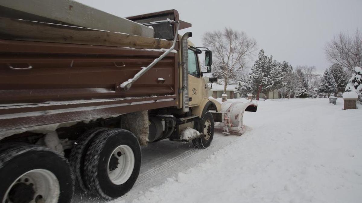 An ACHD snow plow moves snow off the road in a few of the steeper hilled streets in Boise Wednesday Jan. 4, 2017. ACHD prioritizes snow removal with the following list: Arterials, major intersections, bridges, fire stations, school crossings, collectors, overpasses, hospitals, railway crossings and streets with grades over six percent.