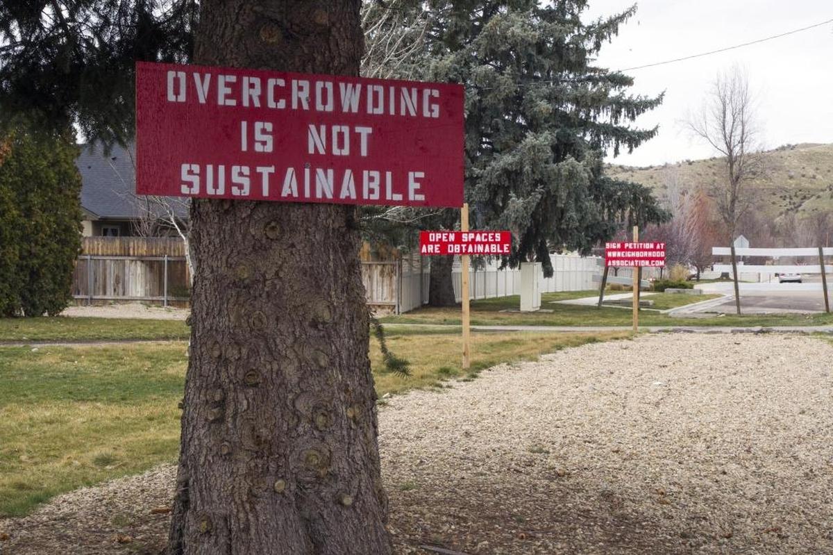 In 2018, homeowners along Bogart Lane in Northwest Boise placed signs on their property opposing plans for more development in the area.