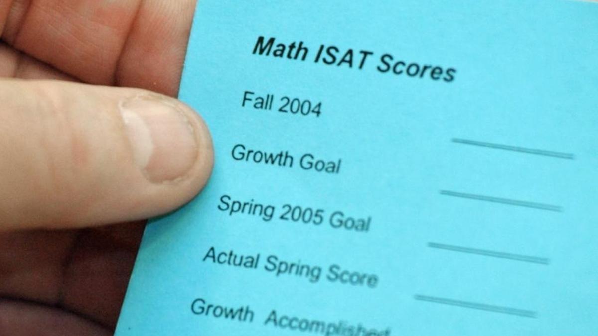 A school’s old ISAT card.