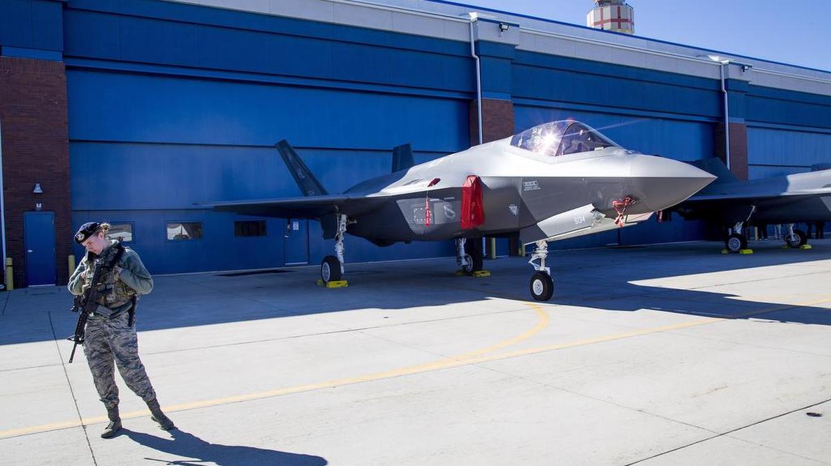 A F-35 jet fighter was on display at the Gowen Field air show in Boise in October.