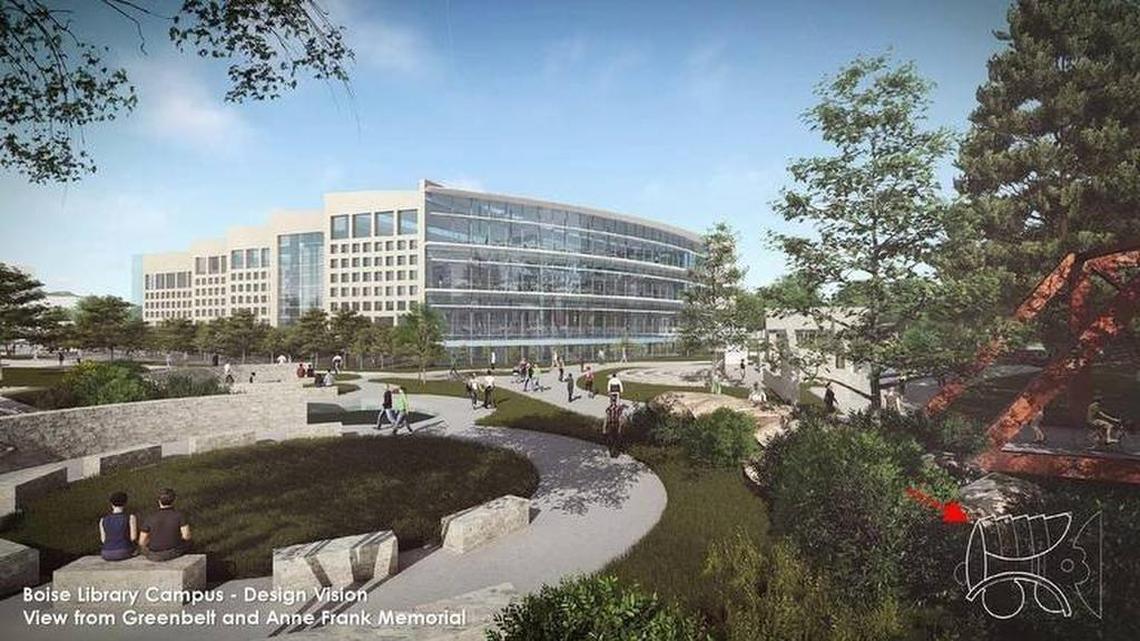 Plans for a new Downtown Boise library call for a south-facing wall of glass overlooking the Boise River and Greenbelt.