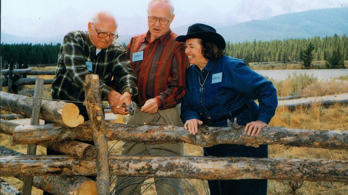 The legendary Orval Hansen, left, with Sen. Jim McClure and Bethine Church, in the Sawtooth National Recreation Area, which Hansen helped shepherd through the U.S. House.