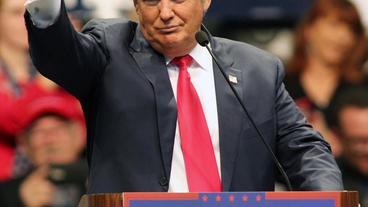 Republican presidential candidate Donald Trump speaks during a campaign rally at the Pensacola Bay Center in Pensacola, Fla., Wednesday. (AP)