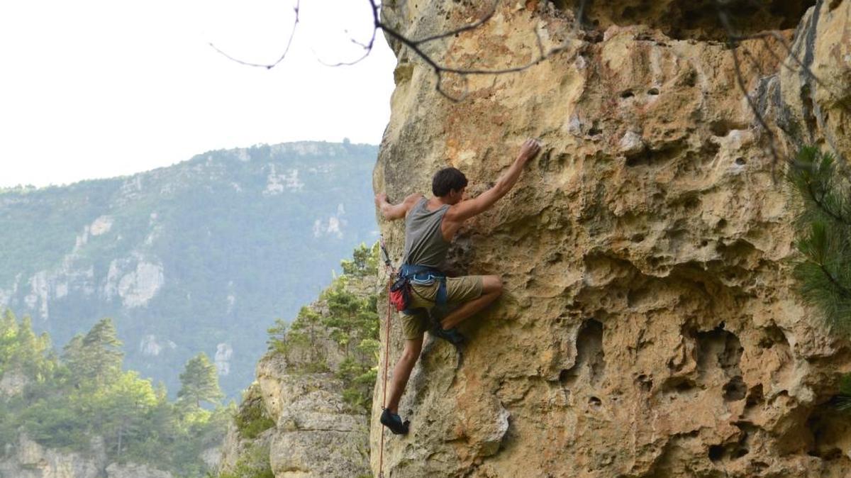 Kieran Hadley competes indoors but prefers to climb outdoors.