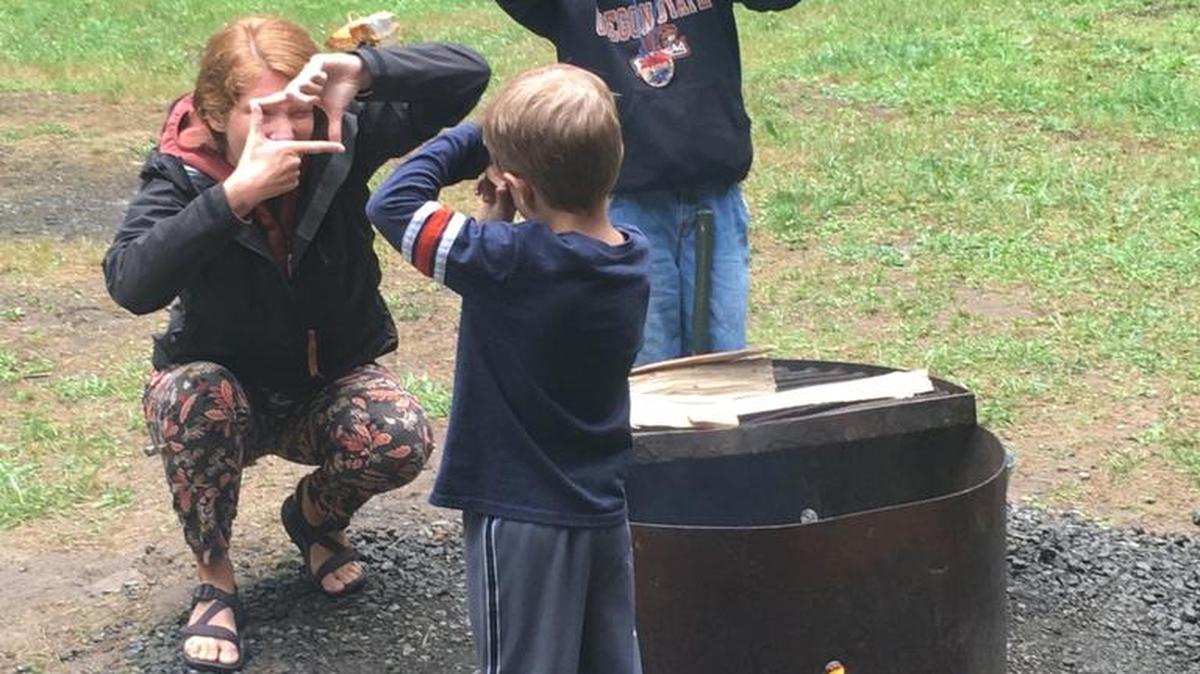 Emy Gelb, left, enjoys working with kids on the Leave No Trace tour. “They have that sense of wonder and curiosity,” she said, “and the moment you take them outside and slow down and really explore, they fall in love and they develop this deep connection with wanting to learn more about the places around them.”