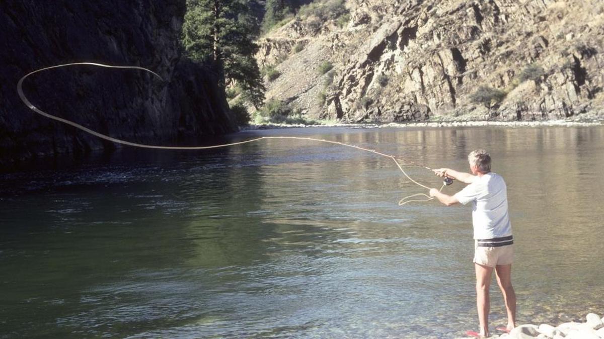 Fly fishing on the Middle Fork is a delight. The water is so clear you can watch trout swim up to take a dry fly on the surface.