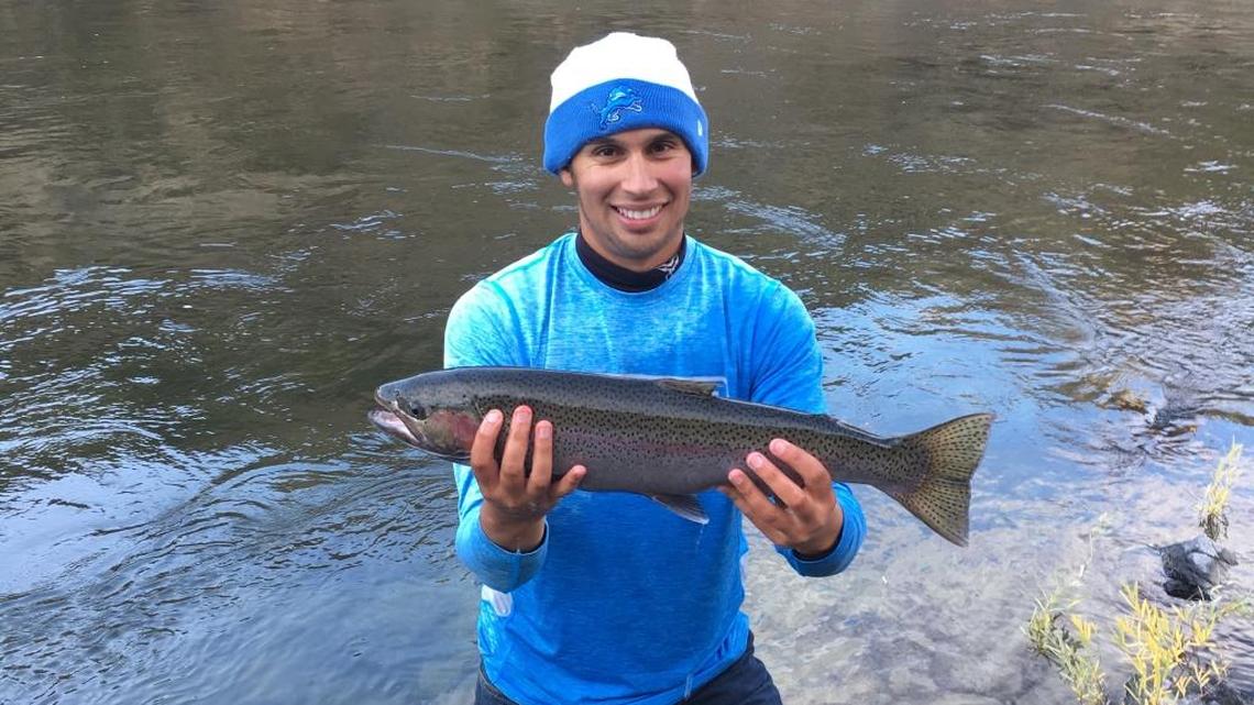 Fishing columnist Jordan Rodriguez’s first steelhead adventure included two beautiful fish and an unexpected dip in the Salmon River.