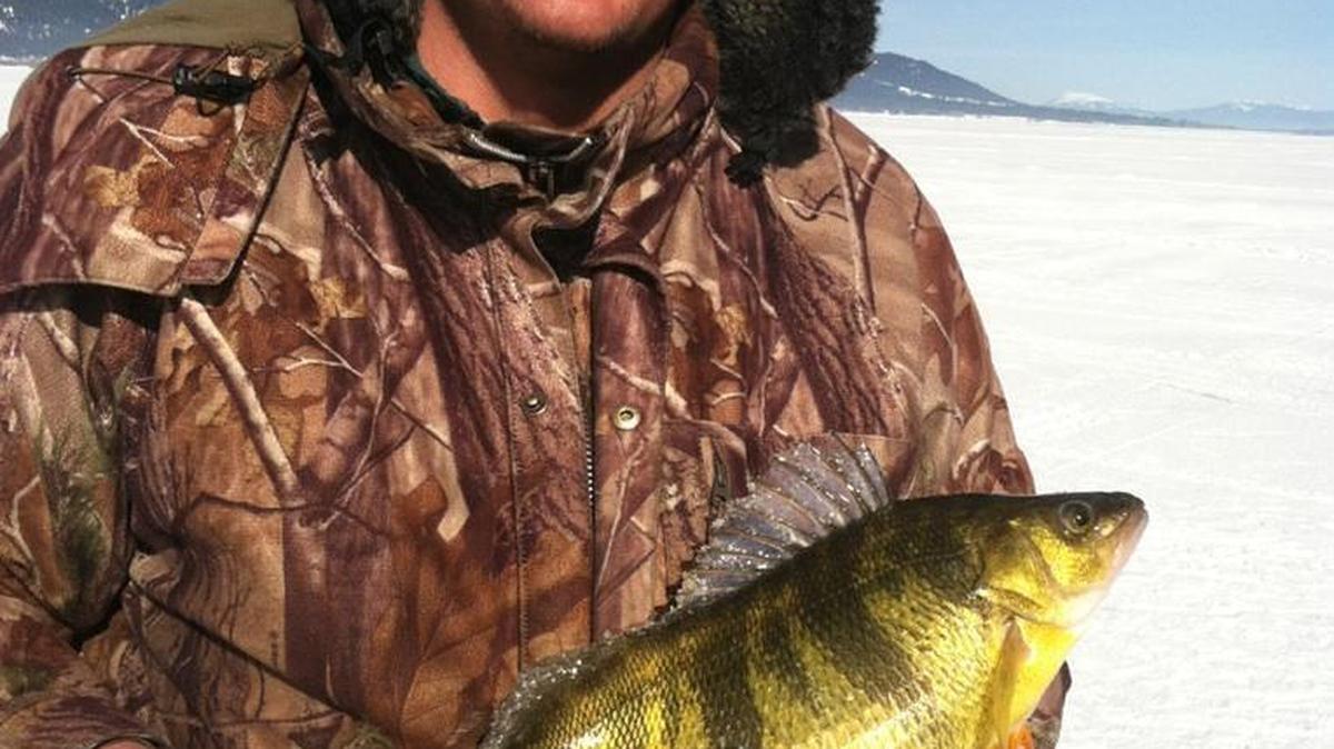 Skye Coulter of Donnelly landed a state-record yellow perch Feb. 26. It measured 15 5/8 inches and weighed 2.96 pounds.