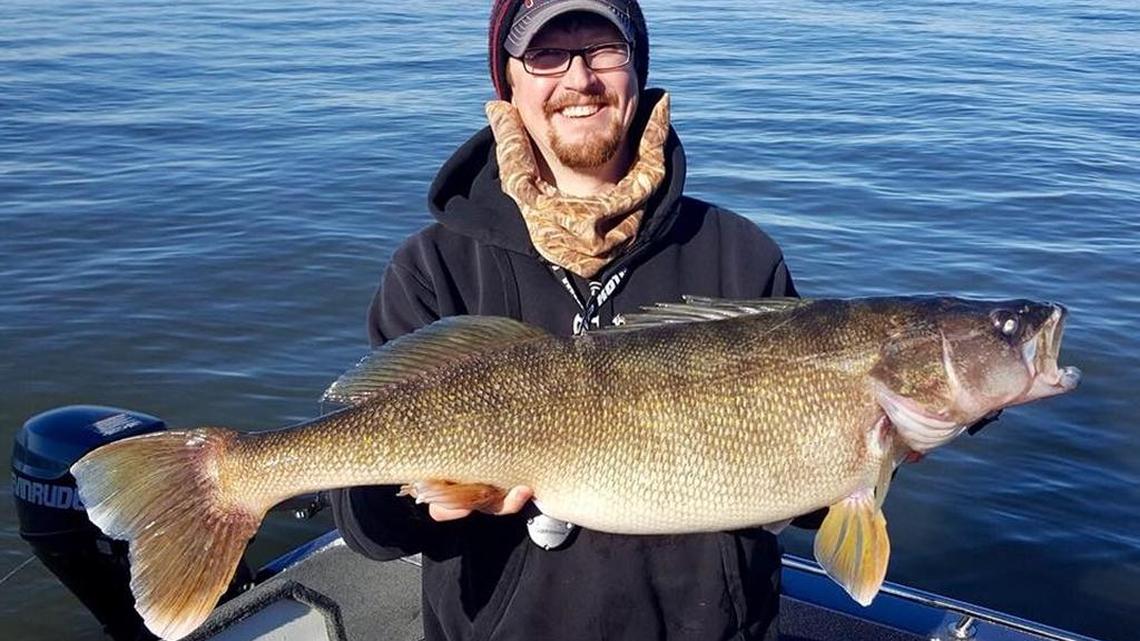 Sponsored angler Andy Fiolka lives to chase monster walleye like this Columbia River specimen.
