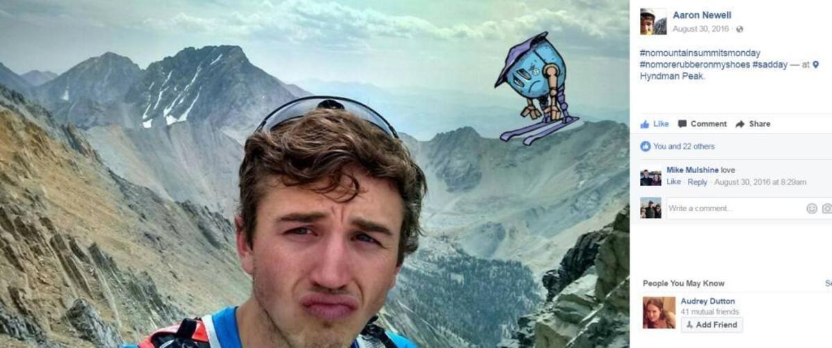 Aaron’s #sadday post when he “cliffed out” climbing Hyndman Peak last year in hopes of climbing all Idaho 12ers.