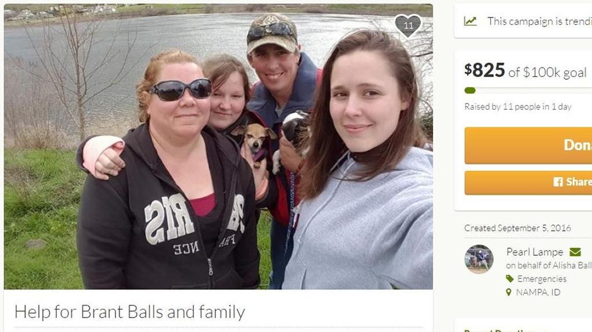An online fundraiser for the family had gathered $825 by Wednesday morning.