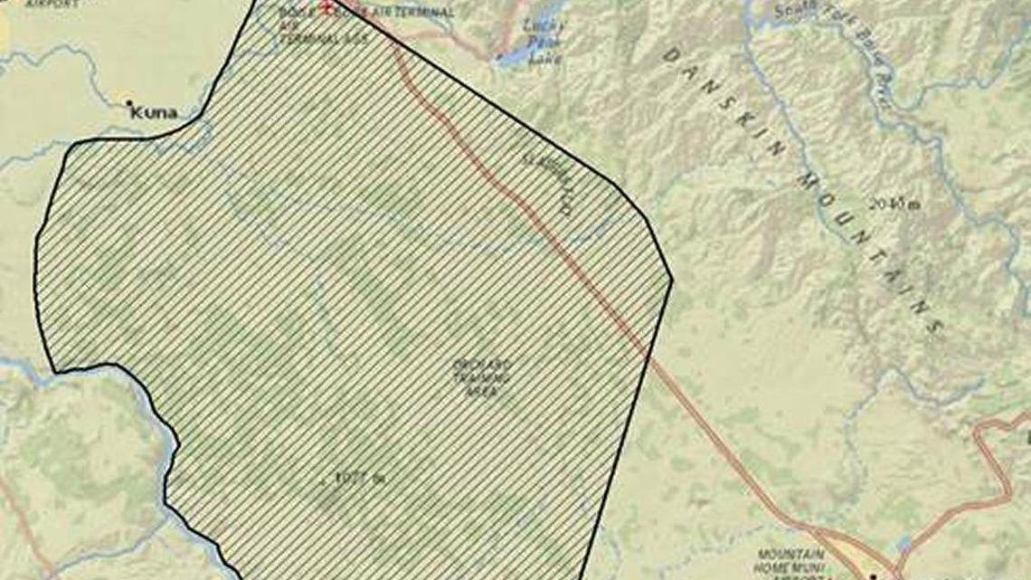 The shaded area is where health officials say the plague may be present in wildlife.
