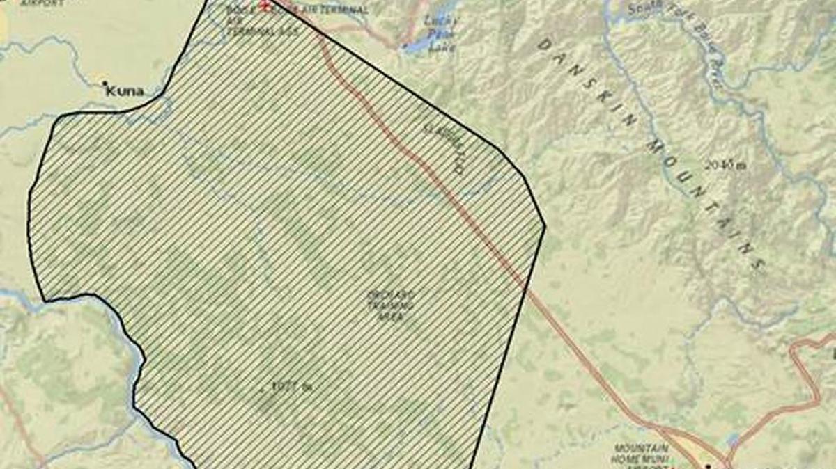 The shaded area is where health officials say the plague may be present in wildlife.