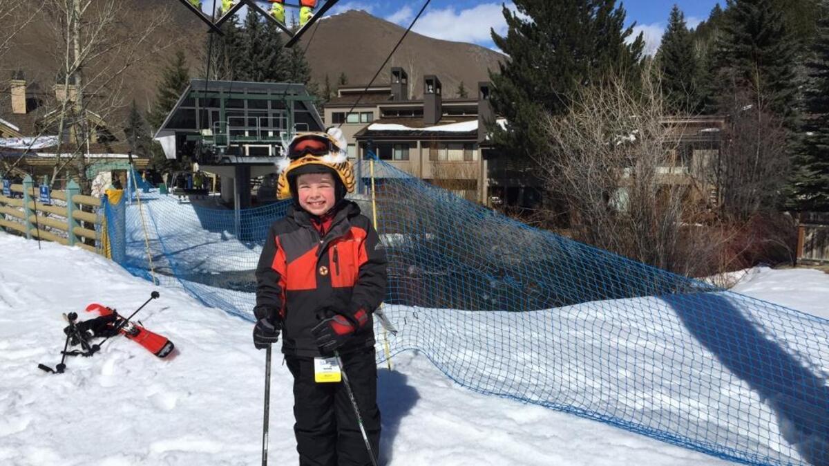 Oliver Cripe, 7-year-old son of Idaho Statesman outdoors writer Chadd Cripe, dropped from the Challenger chairlift just inside the netting shown behind him. An hour or so later, he was back on that chair and skiing again.