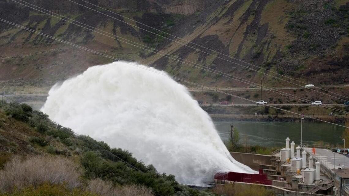 You can ride your bike to Lucky Peak’s ‘rooster tail’ water show, but be careful