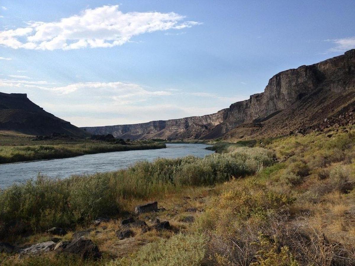 The Snake River canyon can be accessed from Swan Falls Dam or Celebration Park with a 10-mile trail running between them.
