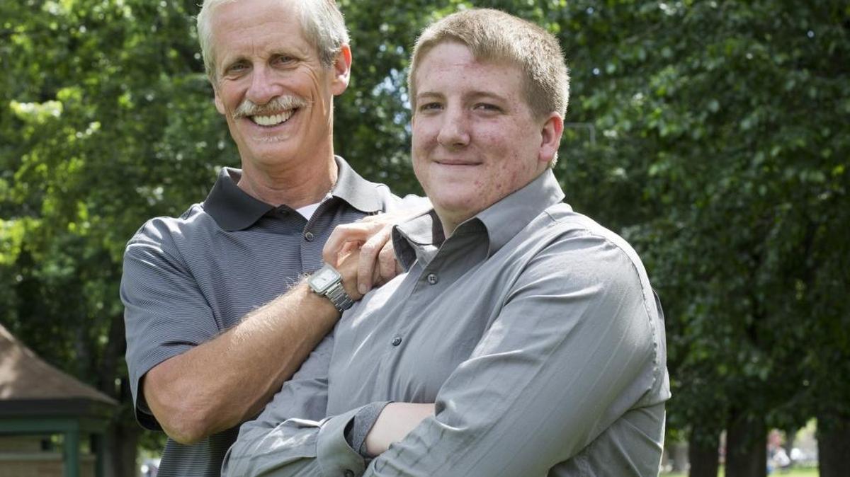 Bruce Wetten, left, and Michael Arment used skiing and snowboarding as a way to connect during their time together in the Big Brothers Big Sisters program.