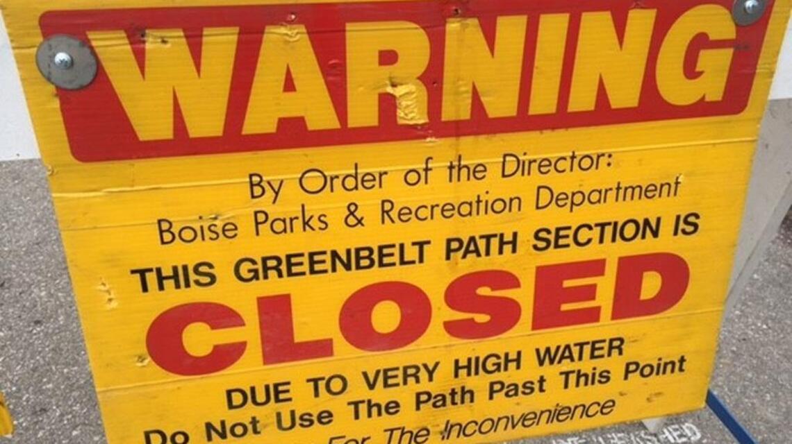 Greenbelt flooding closures expand in Boise, Eagle with river running high