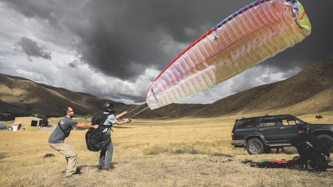 The Horseshoe Bend Flight Park caters to paragliding, above, hang gliding and the more extreme speed flying. This is a file image from the flight park.