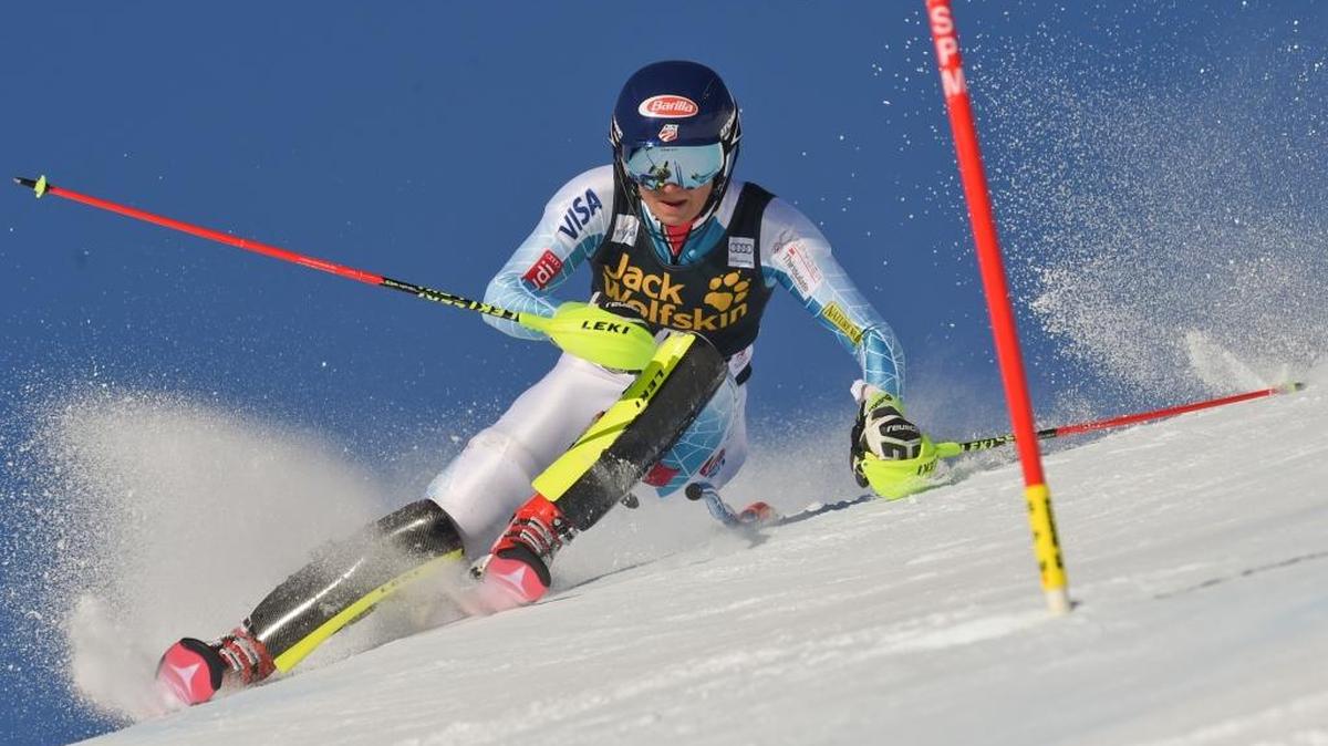American skiing star Mikaela Shiffrin won another slalom by a huge margin Saturday, with her closest rivals more than two seconds slower at the season-ending World Cup finals in St. Moritz, Switzerland. The 21-year-old Olympic champion is unbeaten in slalom races since February 2015.