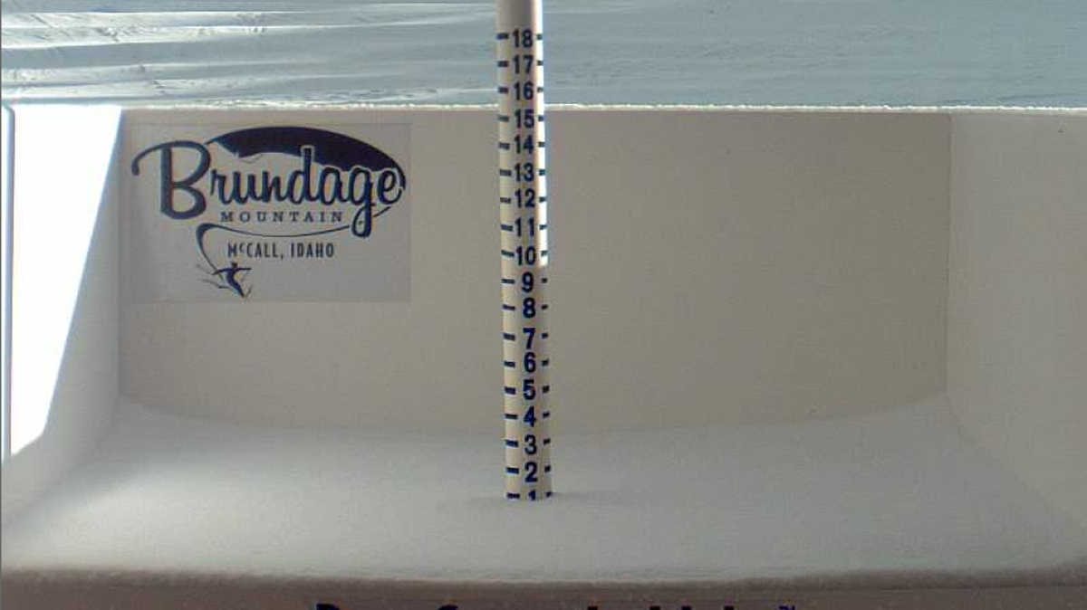 Brundage Mountain has had an inch of snow since 5 p.m. yesterday.