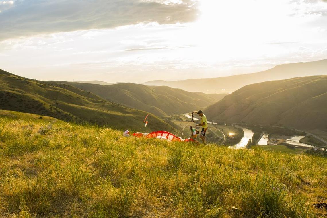 Owners of the Horseshoe Bend Flight Park say the area’s light winds and lack of heavily-wooded areas make it ideal for hang gliding and paragliding.