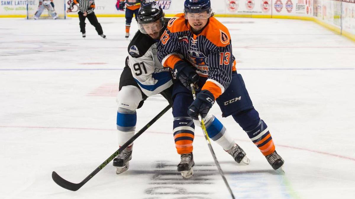 Idaho Steelheads defenseman Charlie Dodero against the Tulsa Oilers on Sunday in Tulsa, Okla. Dodero recorded an assist in the win.