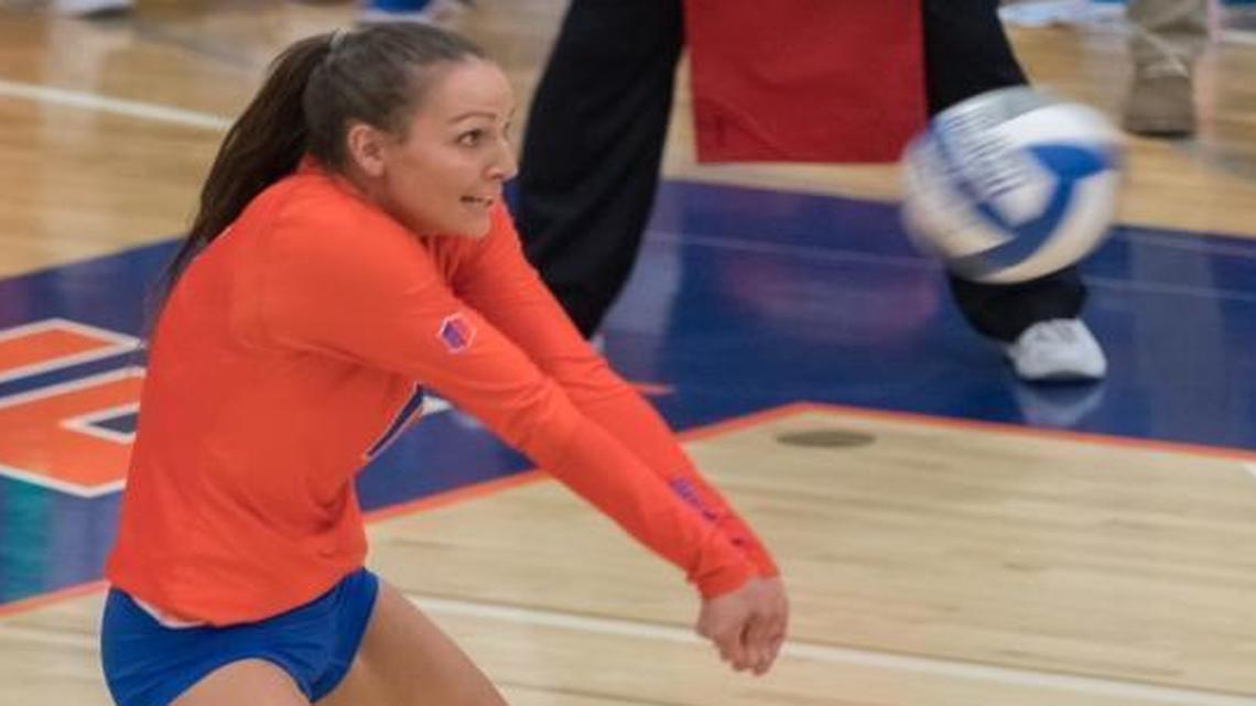 Boise State senior libero Maddi Osburn, a graduate of Vallivue High in Caldwell, is 85 digs shy of tying the school’s career record.