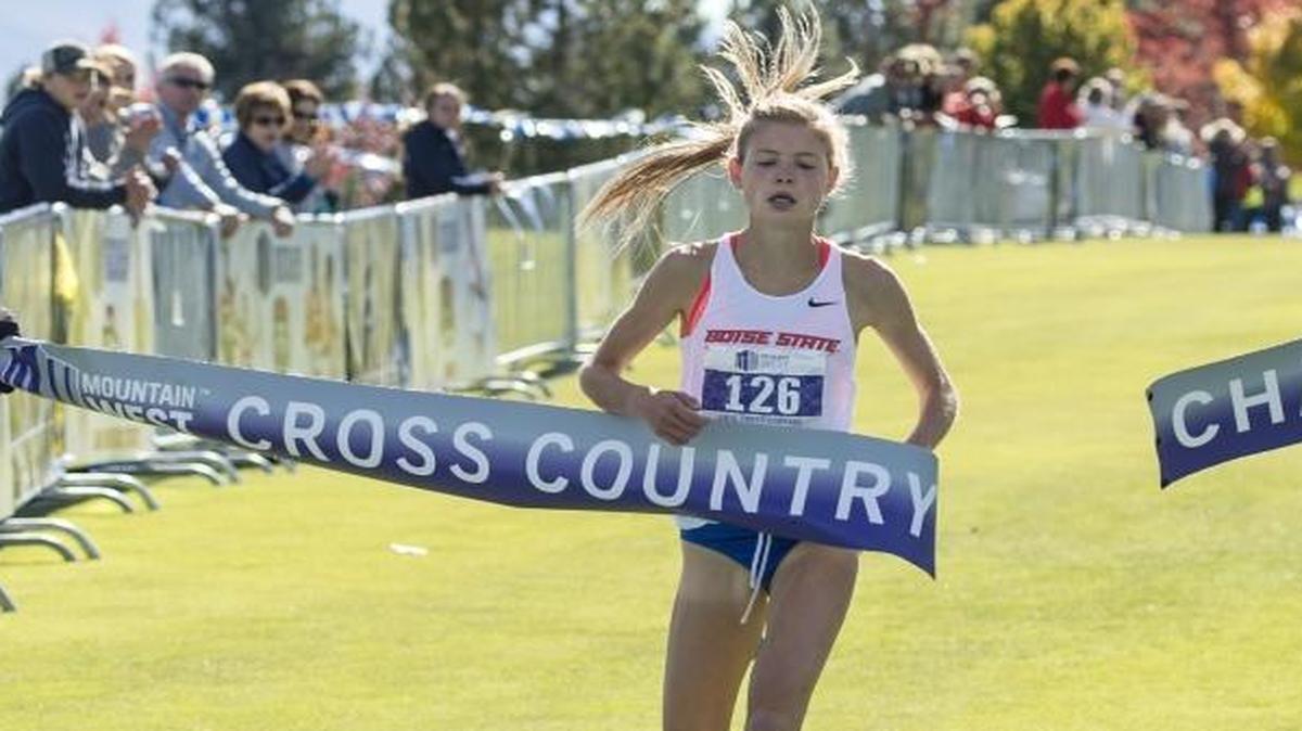 Boise State’s Allie Ostrander won a Mountain West cross country title last fall in Reno.