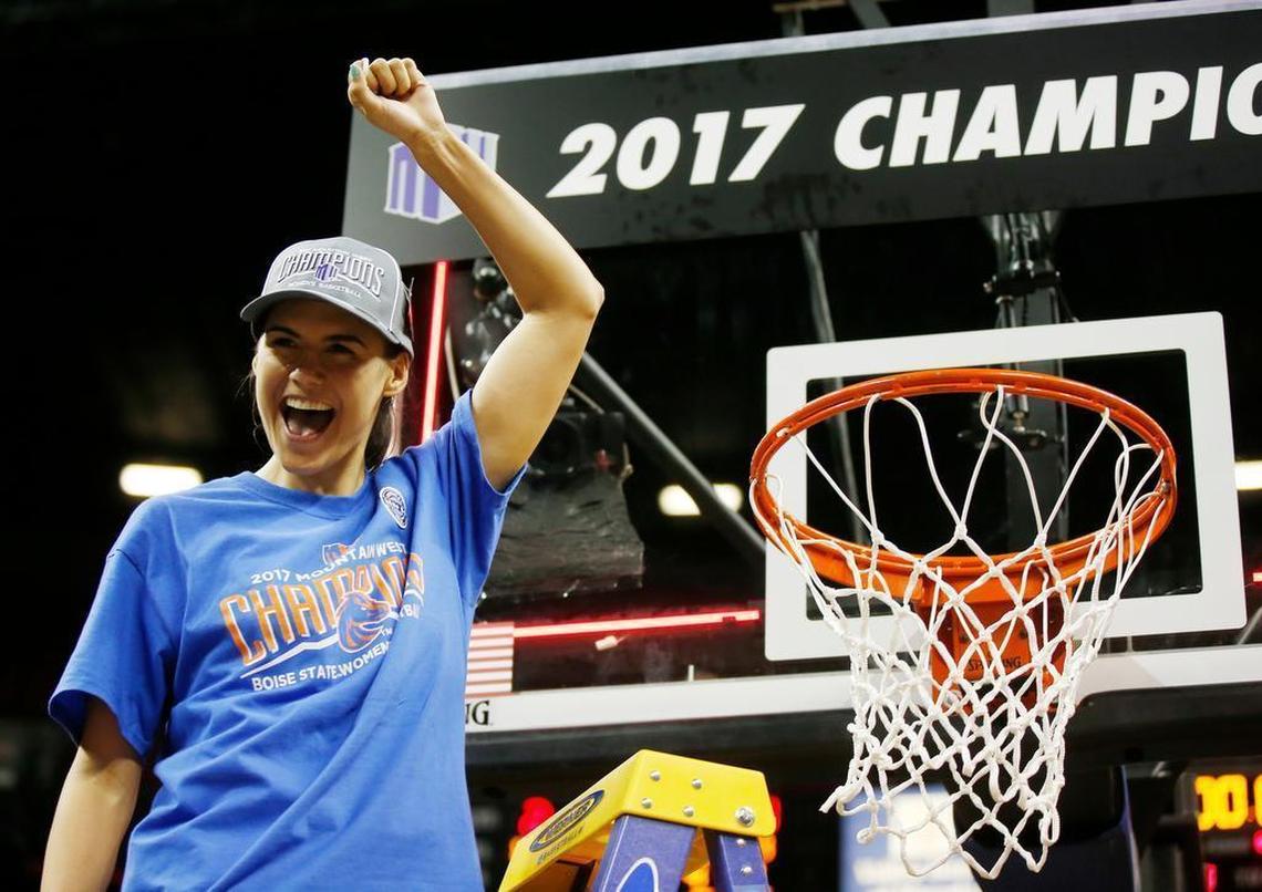 Former Boise State women’s basketball player Brooke Pahukoa was a two-time Mountain West Conference Tournament MVP during her playing career with the Broncos. She has joined the football staff as assistant to head coach Andy Avalos.