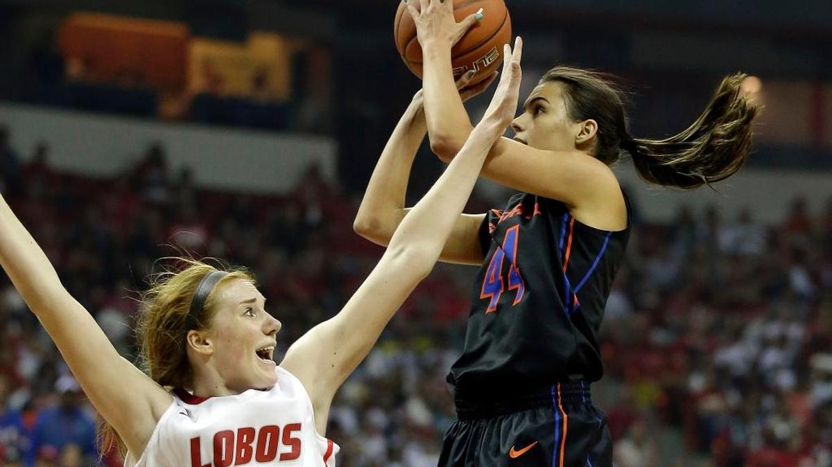 Senior guard Brooke Pahukoa is one of four returning starters for the Broncos. She was a first team All-Mountain West selection last season after averaging 14.6 points per game.