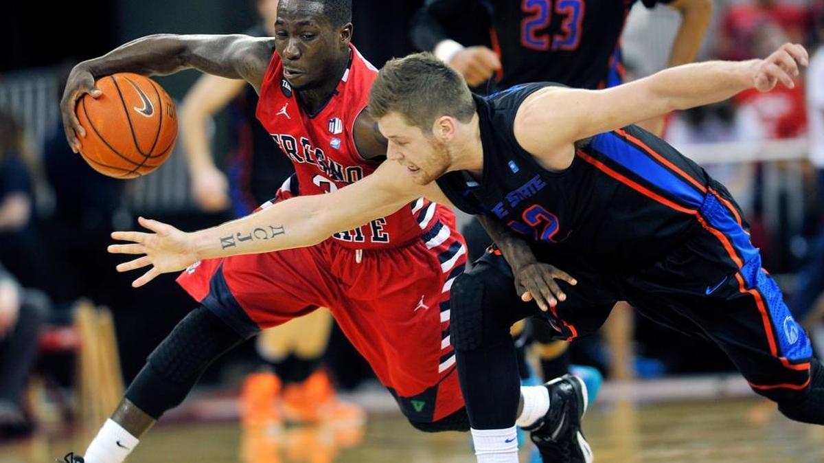 Boise State, including ex-player Igor Hadziomerovic, above, has won eight straight regular season MW games since losing in Fresno last year.