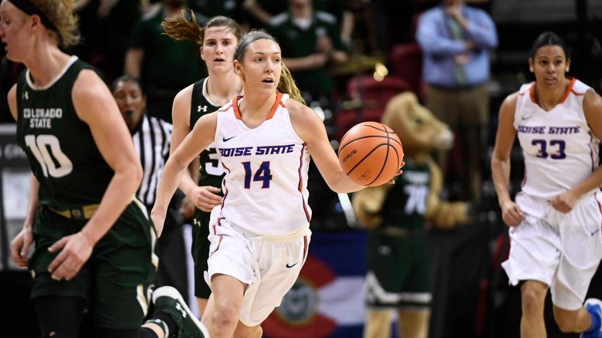 Boise State guard Braydey Hodgins had 25 points and five assists to lead Boise State to a 76-51 win over Colorado State in the Mountain West Tournament semifinals Wednesday at the Thomas & Mack Center in Las Vegas.