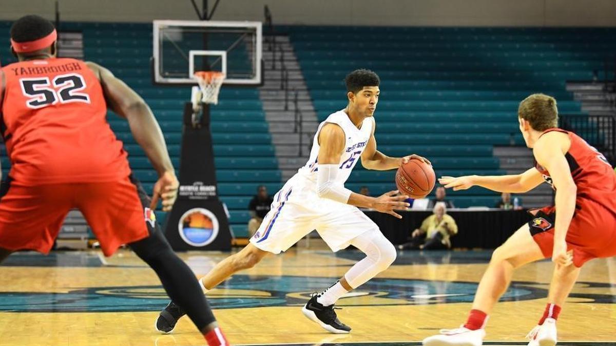 Boise State senior Chandler Hutchison notched his 12th career double-double with 19 points and a career-high 18 rebounds.